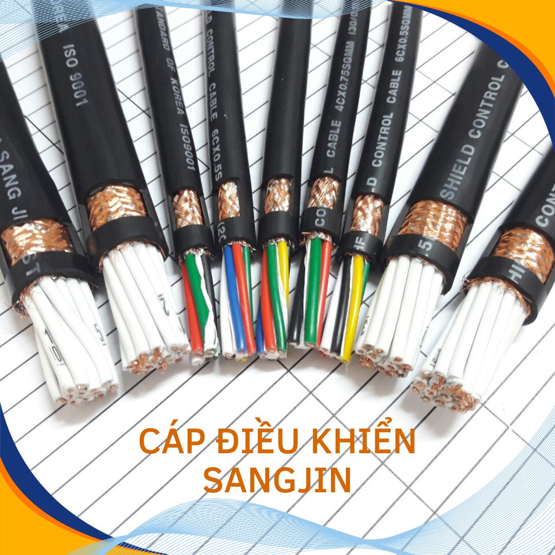 Cáp điều khiển SANGJIN tiêu chuẩn Hàn Quốc ISO 9001
