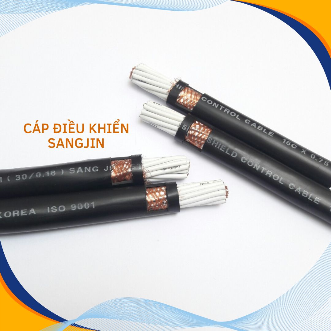 Cáp điều khiển SANGJIN tiêu chuẩn Hàn Quốc ISO 9001