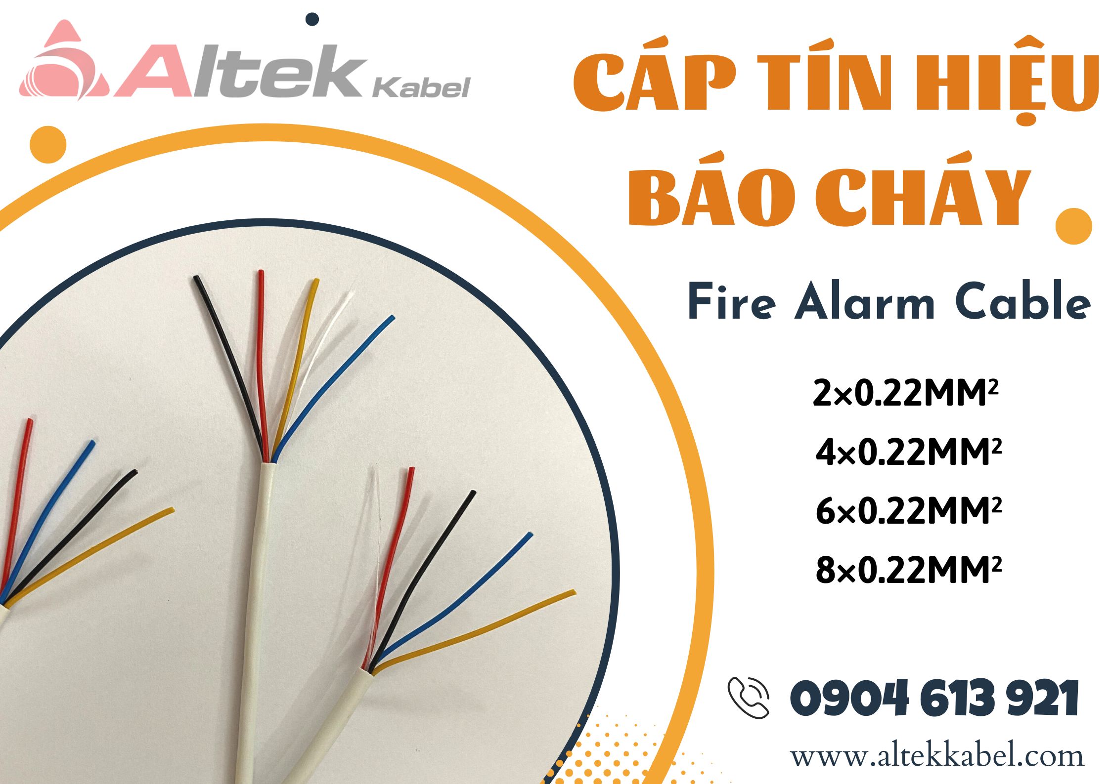Cáp tín hiệu báo cháy báo khói Altek kabel