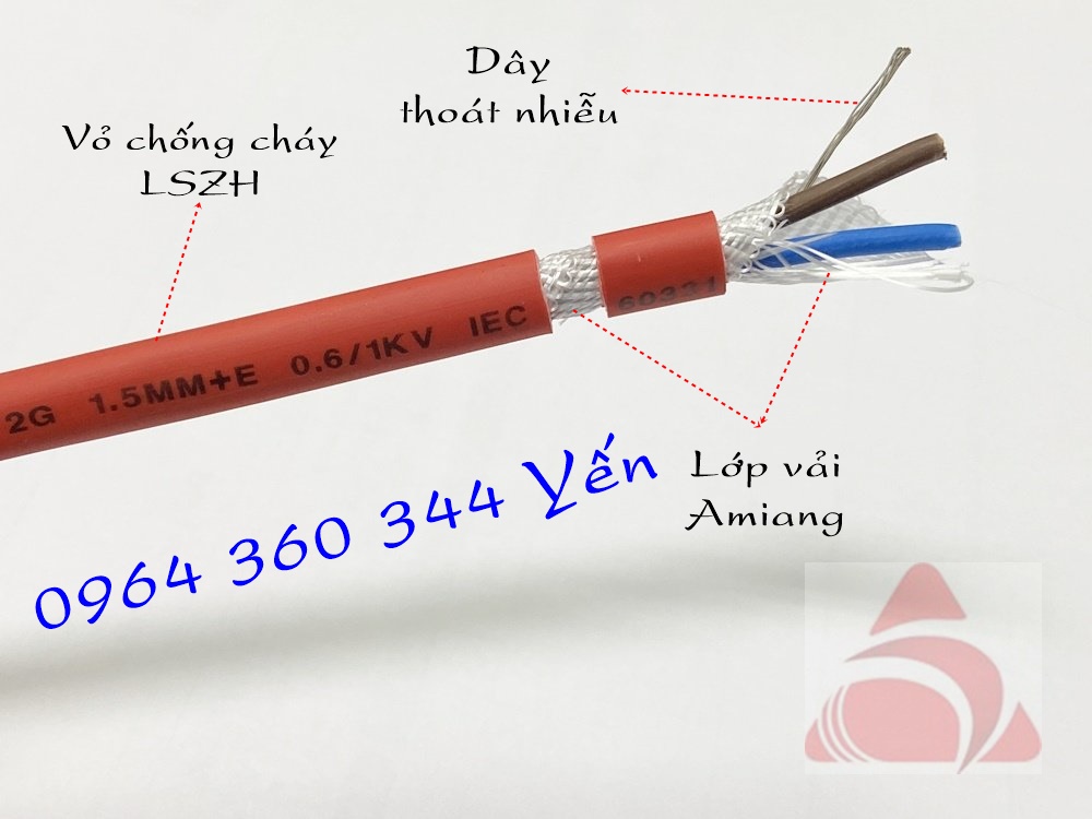 Cáp chống cháy + E + Amiang Altek Kabel vỏ đỏ