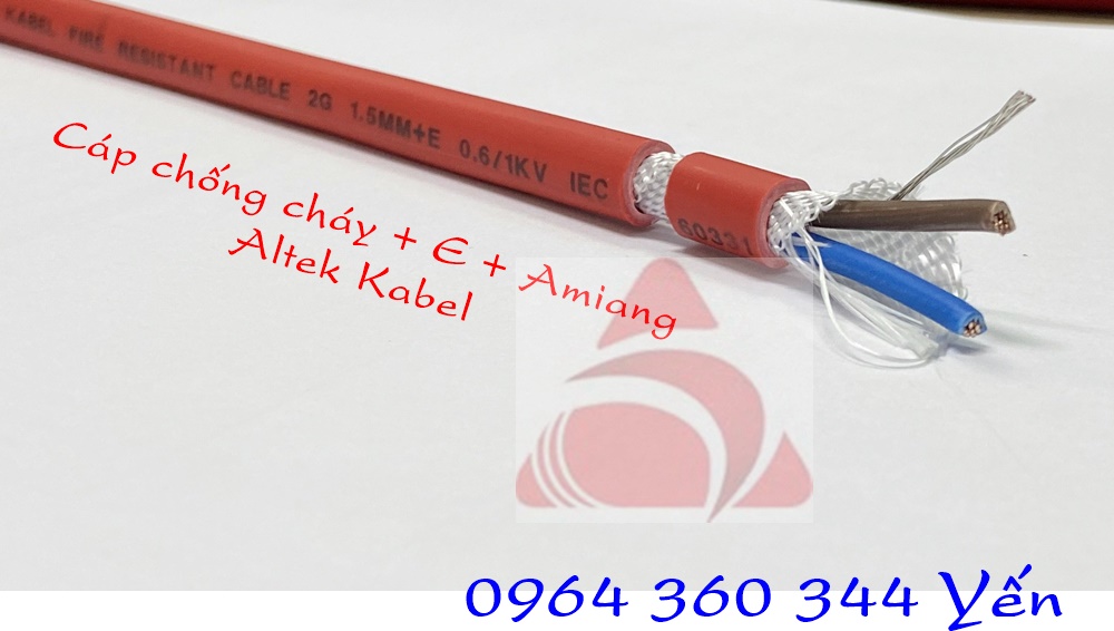 Cáp chống cháy + E + Amiang Altek Kabel vỏ đỏ