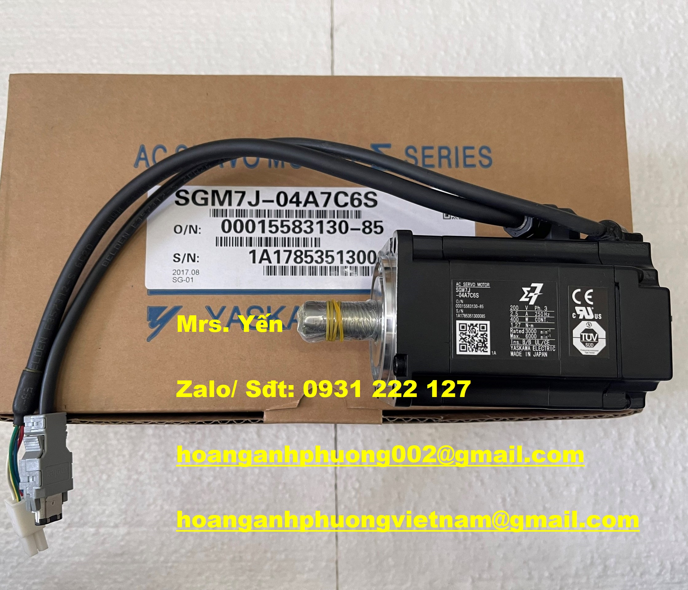 SGM7J-04A7C6S YASKAWA NHẬP KHẨU MỚI, HÀNG BẢO HÀNH 12 THÁNG