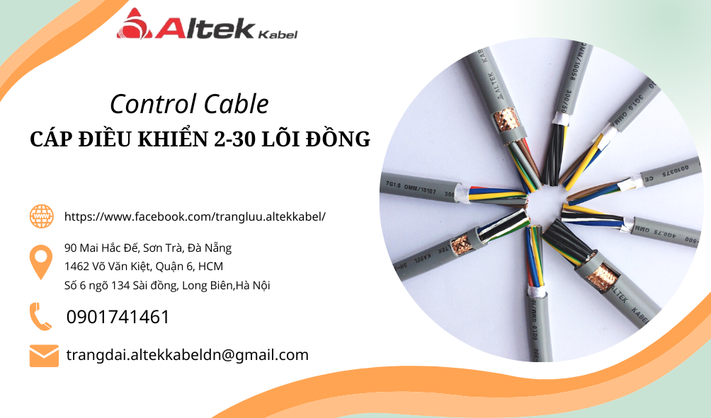 Cáp điều khiển chống nhiễu Altek Kabel chính hãng tại Đà Nẵng, Hà Nội