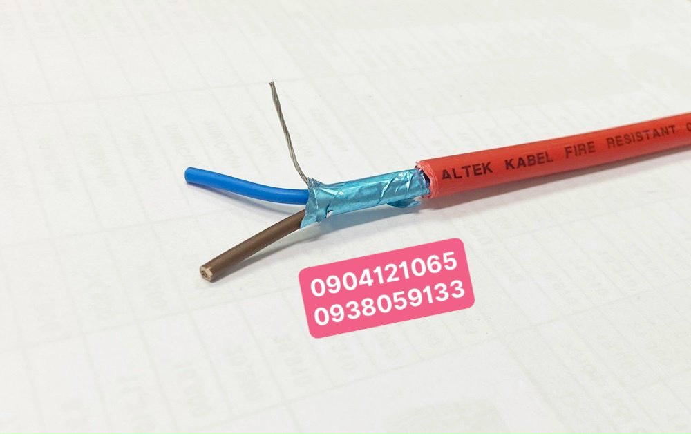 Cáp chống cháy 2 lõi x 1.0mm/1.5mm/2.5mm ALTEK KABEL vỏ bọc LSZH