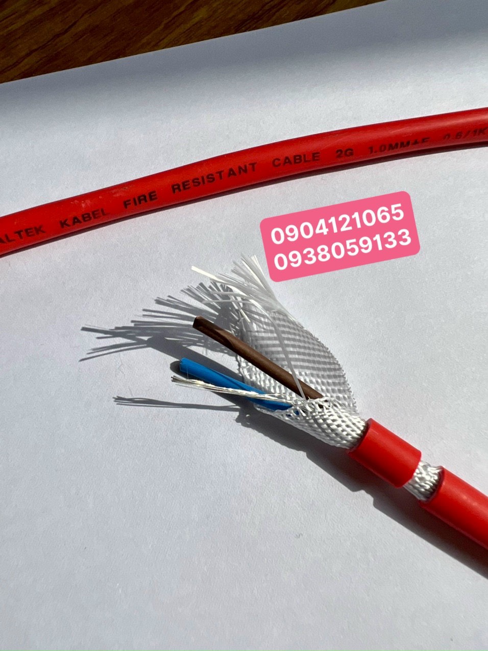 Cáp chống cháy 2 lõi x 1.0mm/1.5mm/2.5mm + amiang + E hiệu ALTEK KABEL