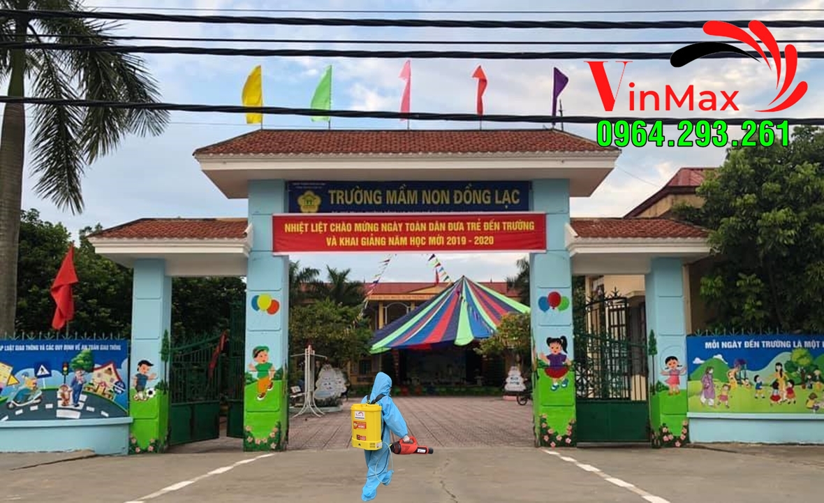 [GIẢM NGAY 100K] Máy phun cloramin B khử khuẩn trường học ở Chương Mỹ