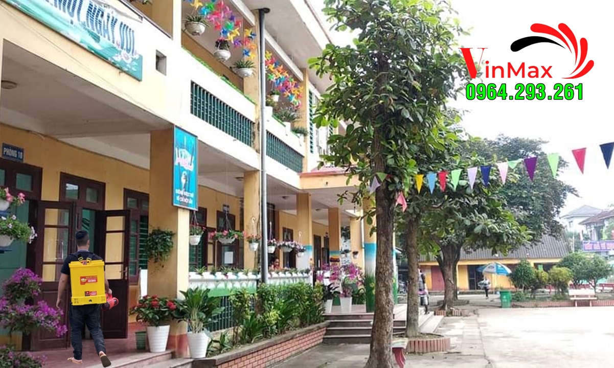 [GIẢM NGAY 100K] Máy phun cloramin B khử khuẩn trường học ở Chương Mỹ