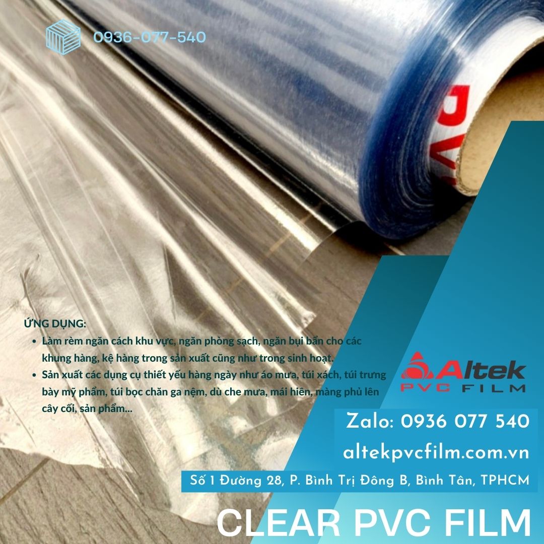 Màng nhựa PVC trong suốt - cuộn màng nhựa PVC tại Hồ Chí Minh