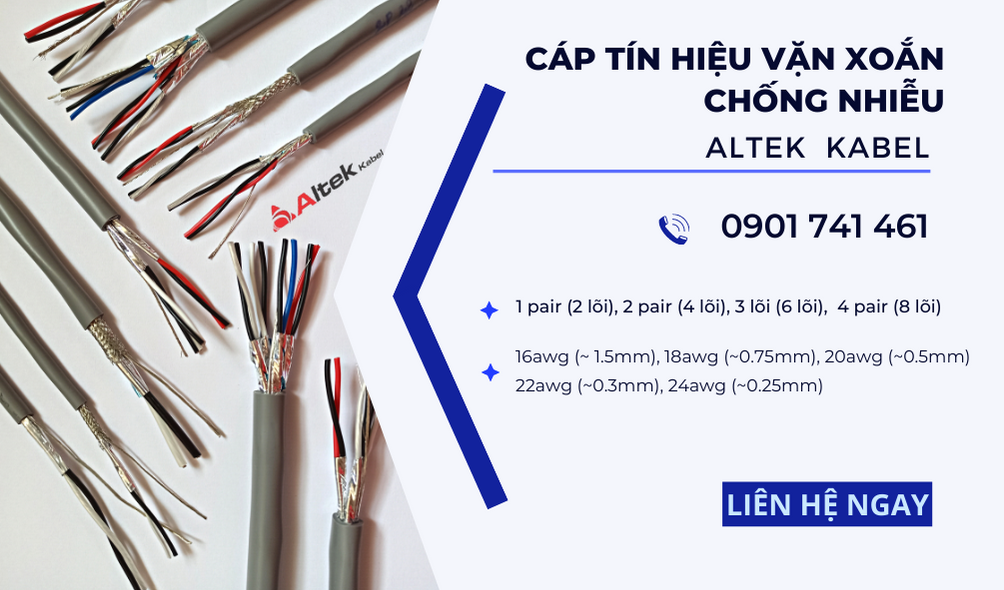 Cáp tín hiệu vặn xoắn chống nhiễu Altek Kabel Đức