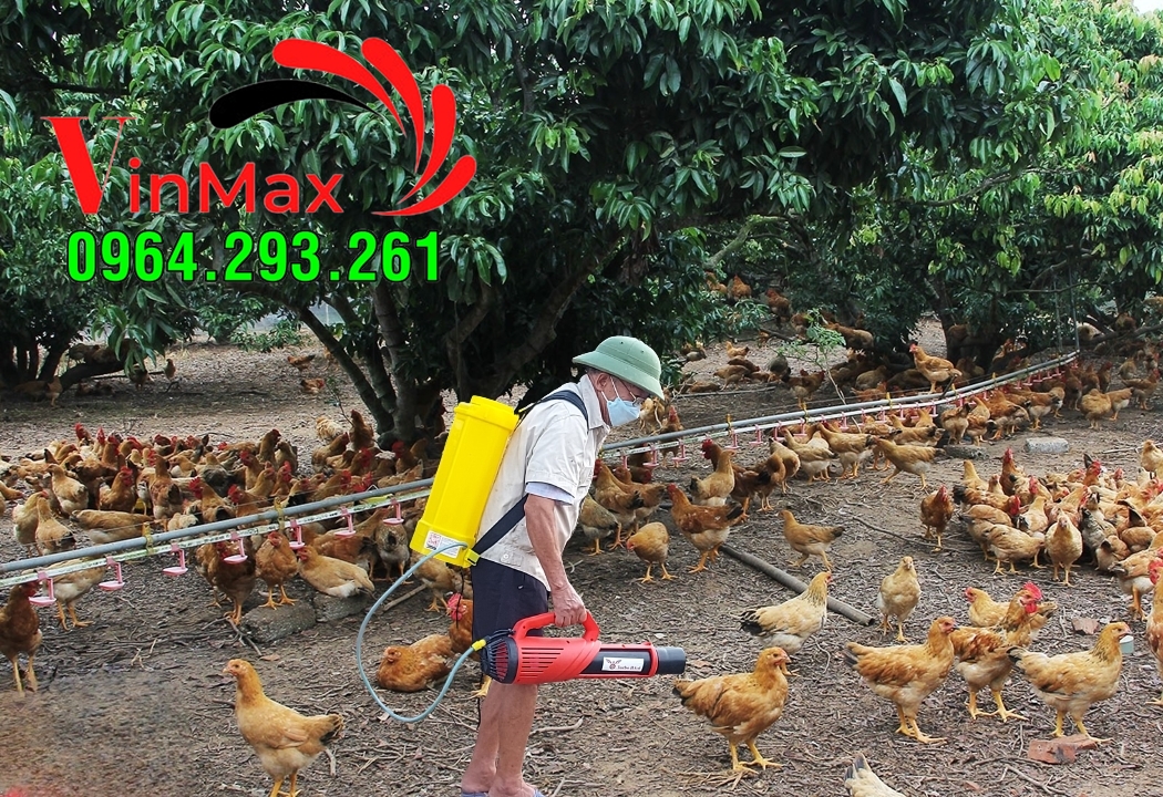 Máy phun sát trùng chuồng nuôi phòng tránh bệnh cúm tai Phú Thọ