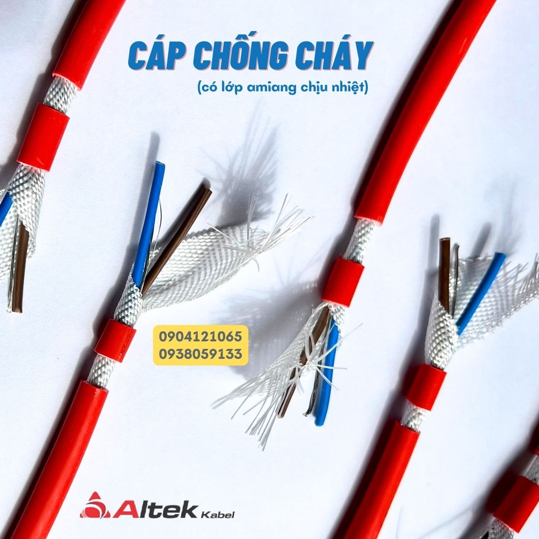 Cáp điều khiển, cáp chống cháy, ống ruột gà lõi thép luồn dây điện