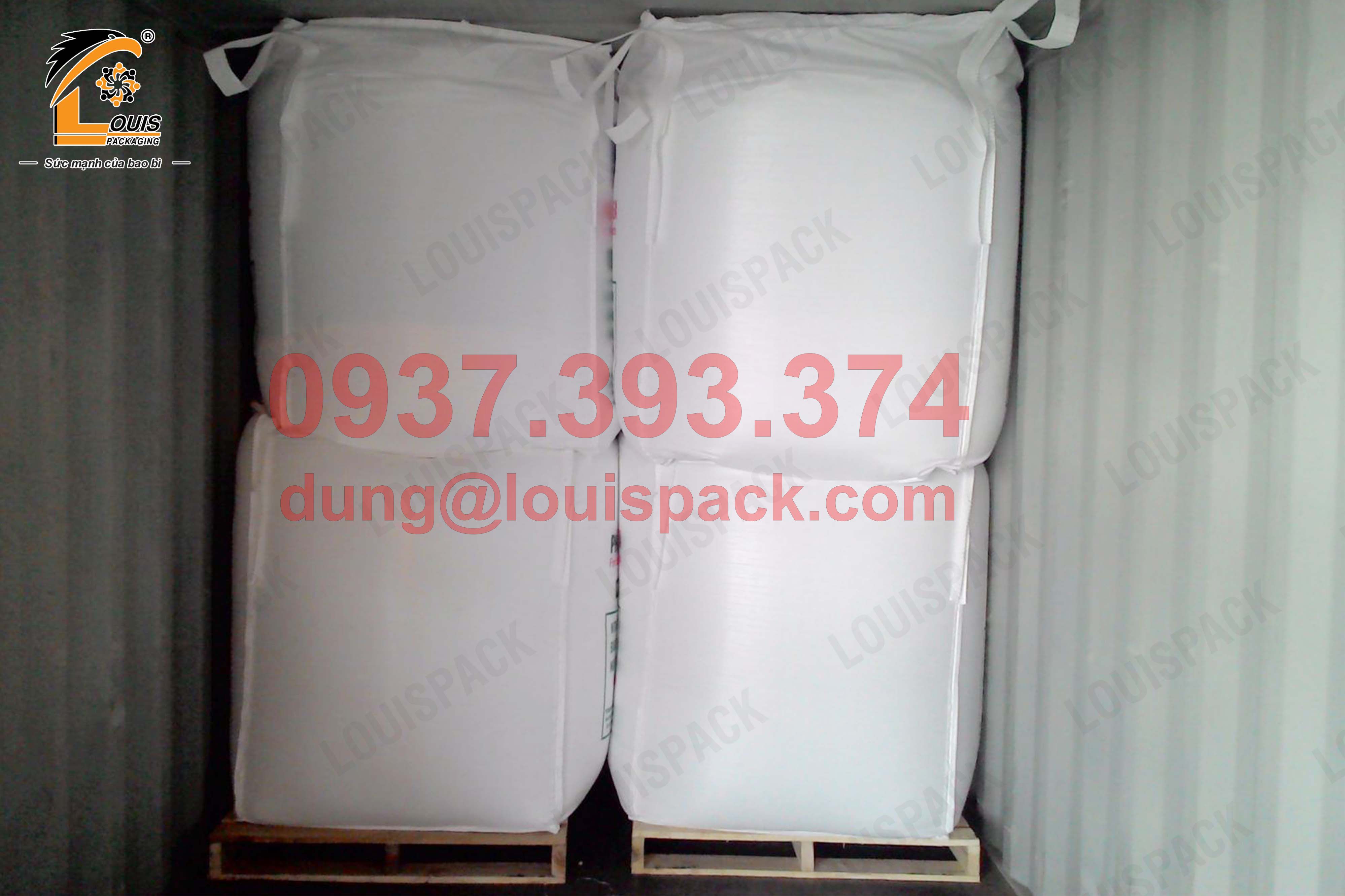 Bao jumbo đựng gạo xuất khẩu, lưu kho, vận chuyển