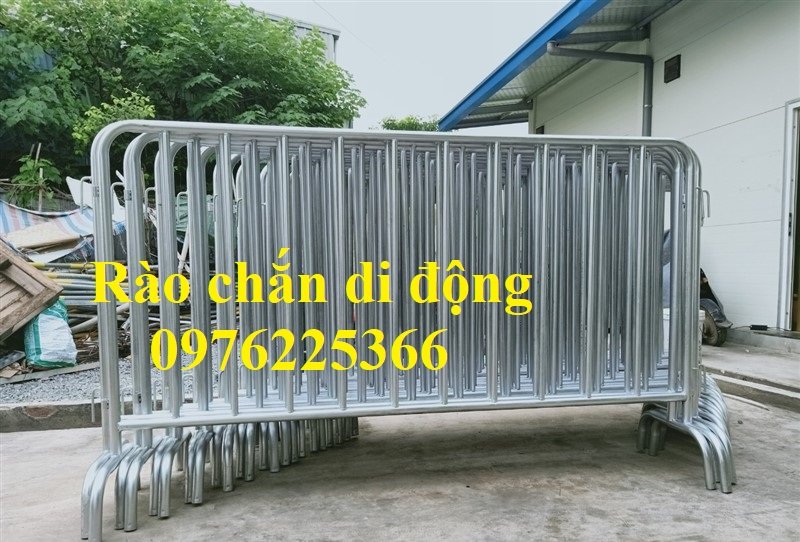 Sản xuất khung hàng rào di động,hàng rào xếp kéo tay di động