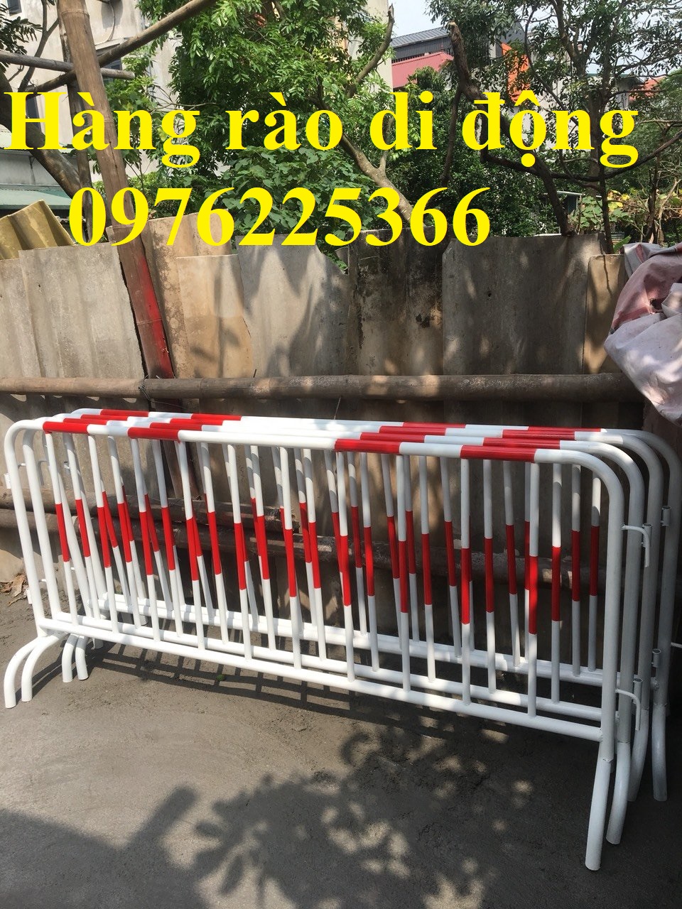 Sản xuất khung hàng rào di động,hàng rào xếp kéo tay di động