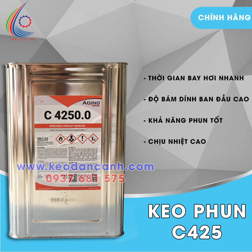 Cung cấp keo phun dán gỗ C425 giá tốt nhất tại quận Tân Bình