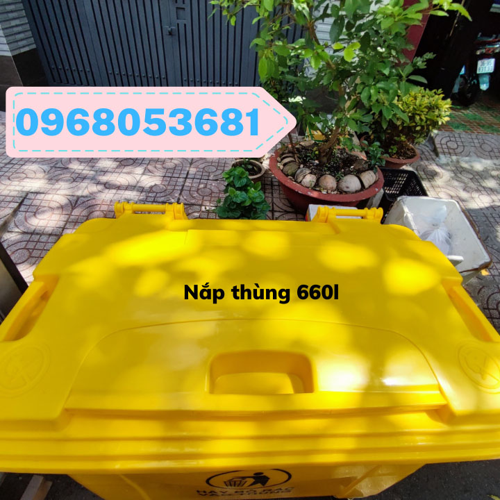 Xe thu gom rác 660l y tế - có giao hàng bình dương, đồng nai, long an