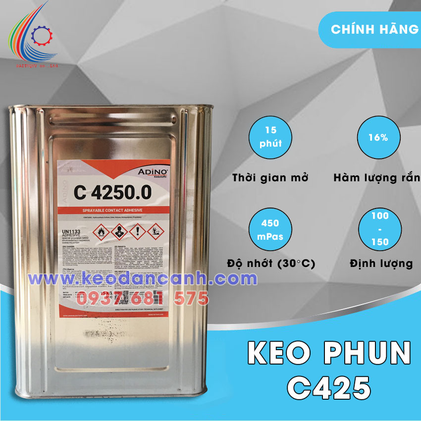 Phân phối keo phun C425 giá tốt tại Tây Nguyên