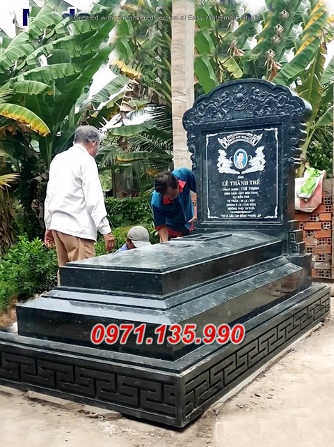 Mẫu mộ tam cấp bằng đá để tro cốt đẹp bán tại vũng tàu - mộ đá đẹp