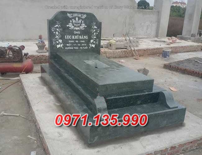 Mẫu mộ đá tam cấp để tro cốt đẹp - mộ bằng đá