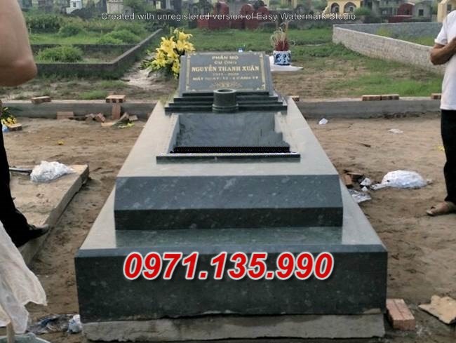 Mẫu mộ đá tam cấp để tro cốt đẹp - mộ bằng đá