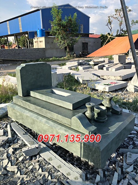 mẫu mộ đá tam cấp để tro cốt đẹp bán tại hậu giang - mộ đơn giản