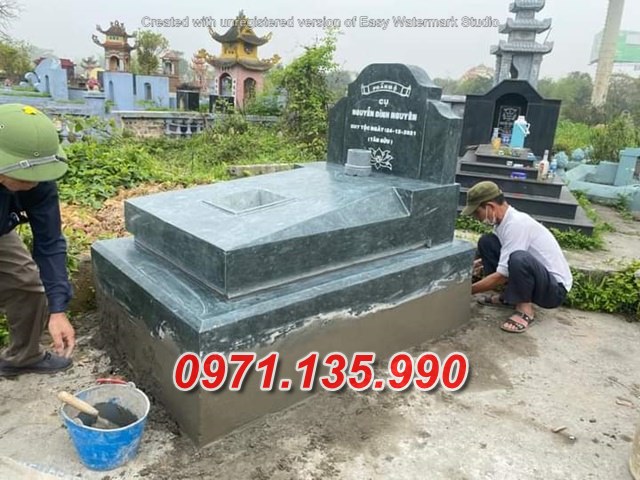 Mẫu mộ đá tam cấp để tro cốt đẹp bán tại cà mau - mộ đá đơn giản