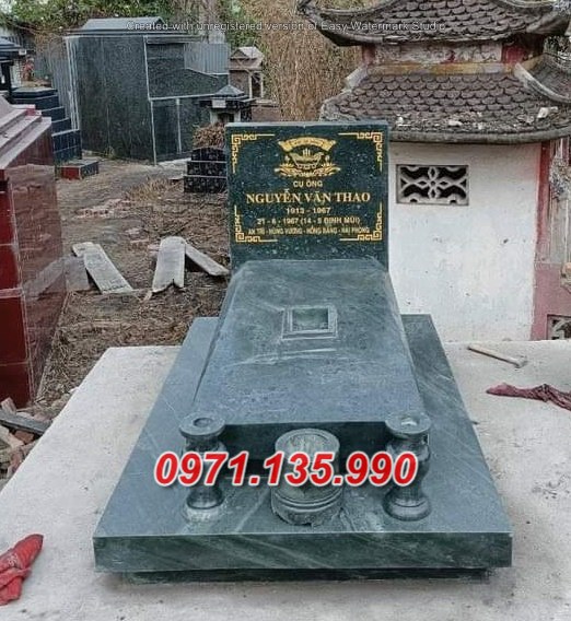 Mẫu mộ đá tam cấp để tro cốt đẹp bán tại cà mau - mộ đá đơn giản