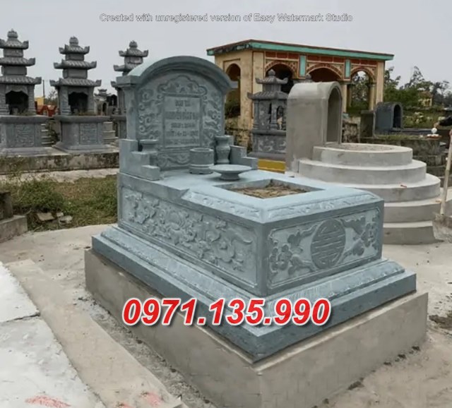 Mẫu mộ đá tam cấp để tro cốt đẹp bán tại an giang - mộ đá đơn giản