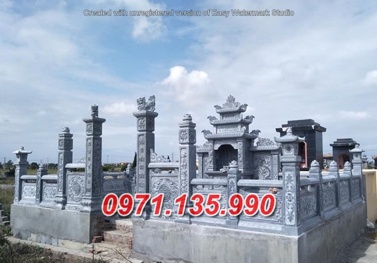 Mẫu nhà mồ đá đẹp để tro cốt bán tại bạc liêu - nghĩa trang gia tộc