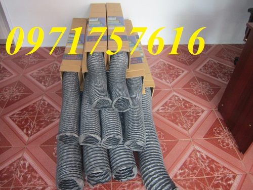 Ống gió vải xám simili,ống gió vải mềm có lõi thép