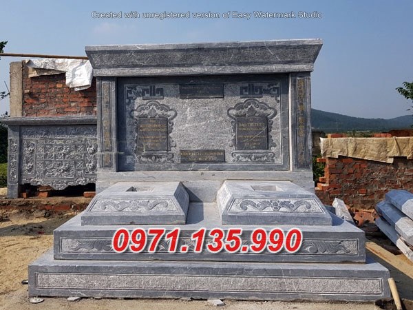 Mẫu mộ đá đôi để tro cốt đẹp bán điện biên - mộ đá đôi bán hải phòng