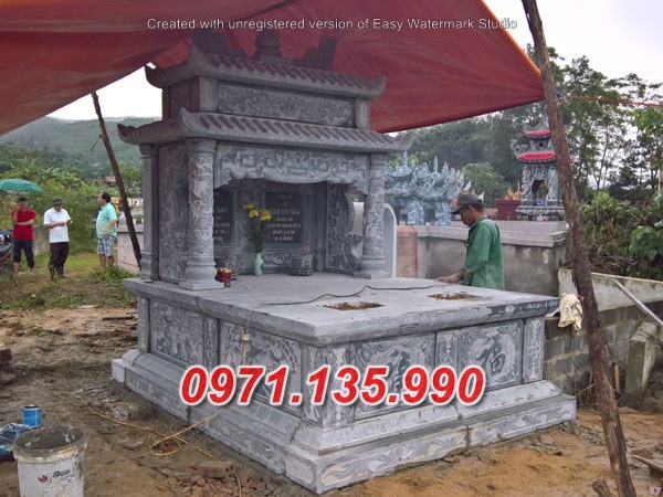 Mẫu mộ đá đôi để tro cốt đẹp bán điện biên - mộ đá đôi bán hải phòng