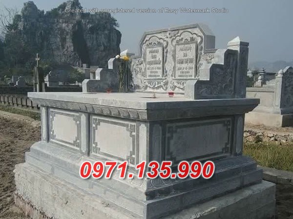 Mẫu mộ đá đôi để tro cốt đẹp bán điện biên - mộ đá đôi bán hải phòng