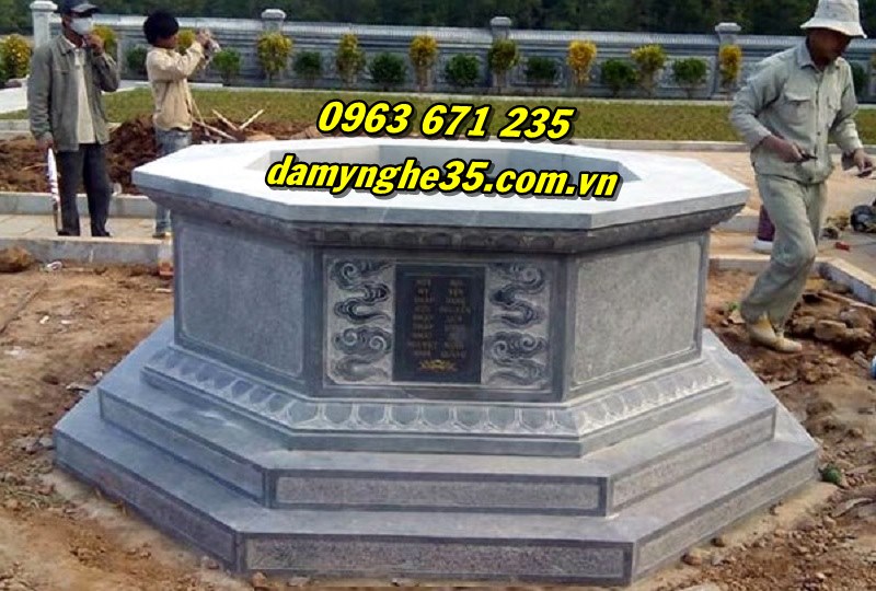 Mẫu mộ bát giác bằng đá đẹp giá rẻ bán tại Bình Dương