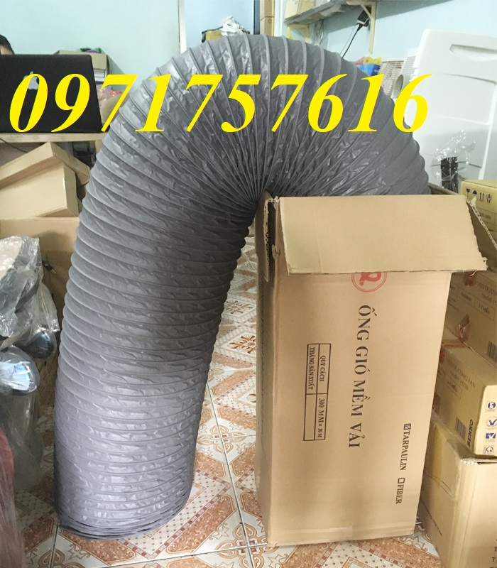 Ống gió mềm vải tarpaulin ,ống gió simili mềm vải,ống gió có lõi thép