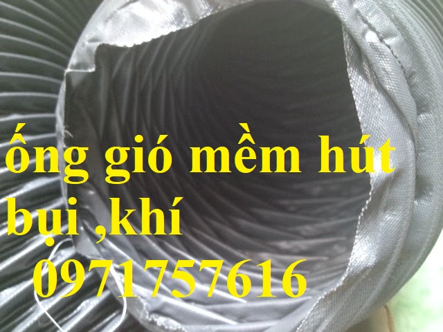 Ống gió mềm vải tarpaulin ,ống gió simili mềm vải,ống gió có lõi thép
