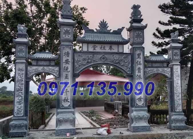 Mẫu cổng đá đẹp nhà thờ đình chùa bán tại yên bái hà giang
