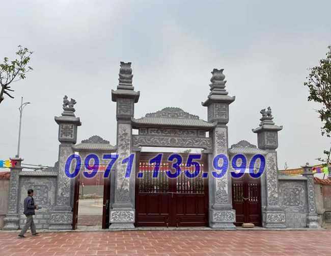 Mẫu cổng đá đẹp nhà thờ đình chùa bán tại yên bái hà giang