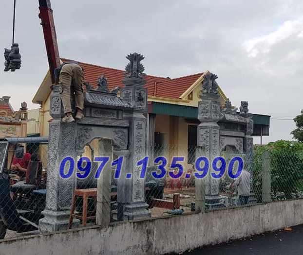 Mẫu cổng đá đẹp nhà thờ đình chùa bán tại yên bái hà giang