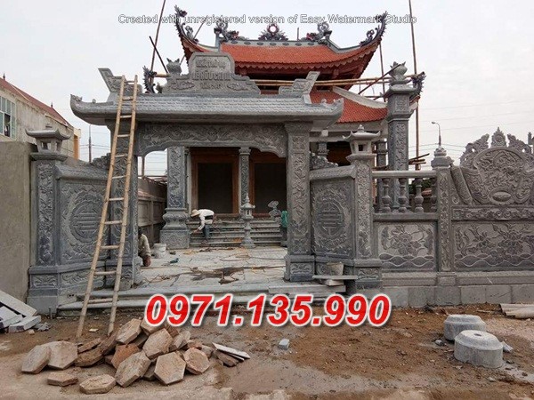 Mẫu cổng đá đẹp nhà thờ đình chùa bán tại an giang bạc liêu