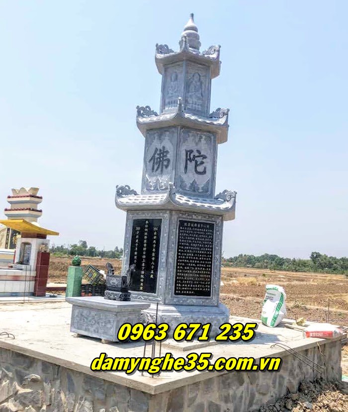 Mẫu mộ tháp bằng đá nguyên khối chất lượng nhất bán tại Đồng Nai