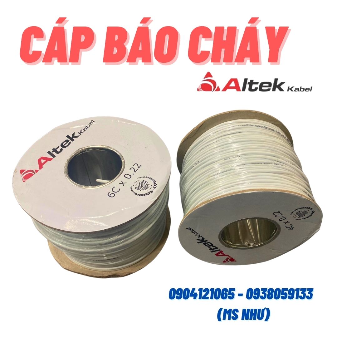 Cáp báo cháy 4/6/8 lõi x 0.22mm điện áp 500 volt, 200m/ cuộn