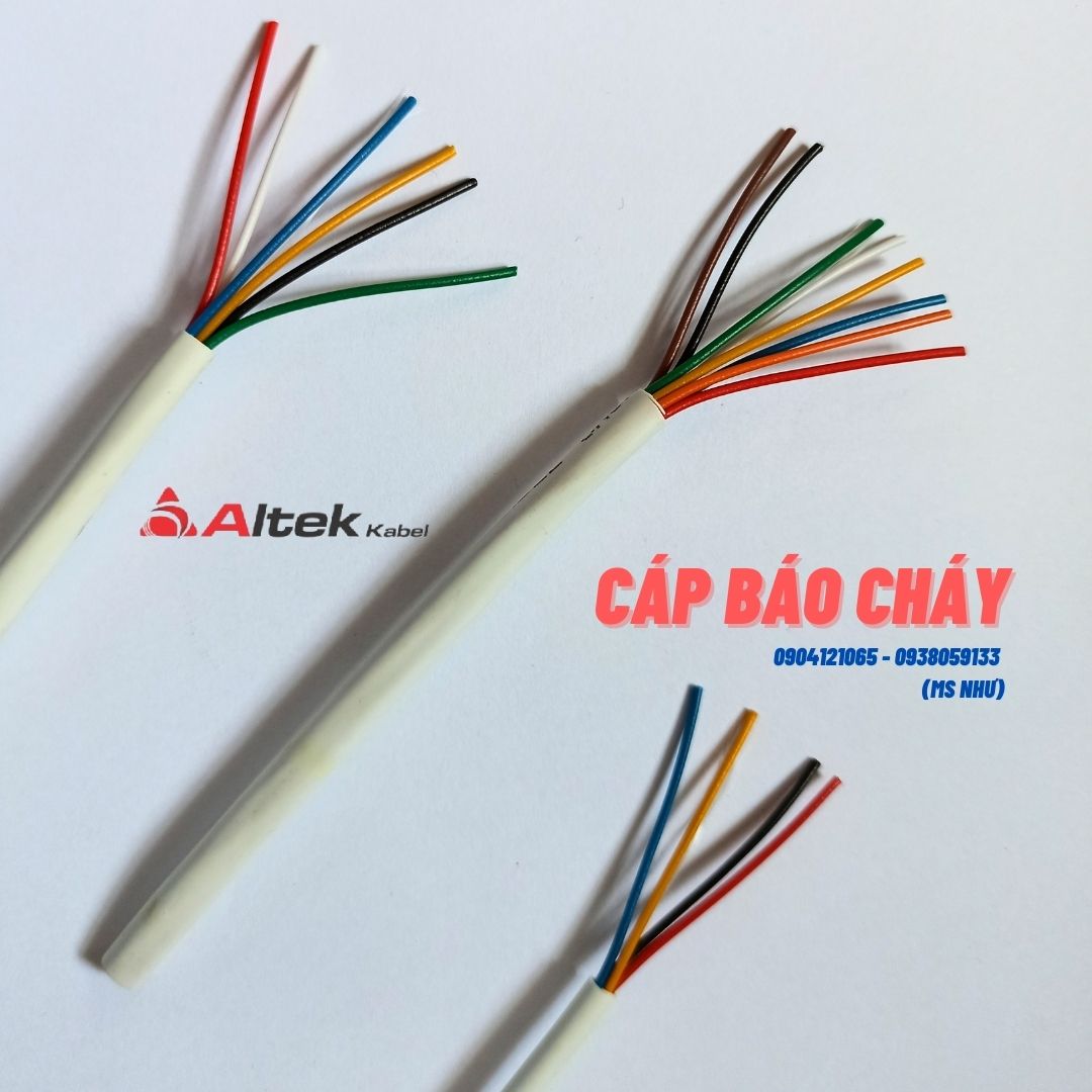 Cáp báo cháy 4/6/8 lõi x 0.22mm điện áp 500 volt, 200m/ cuộn