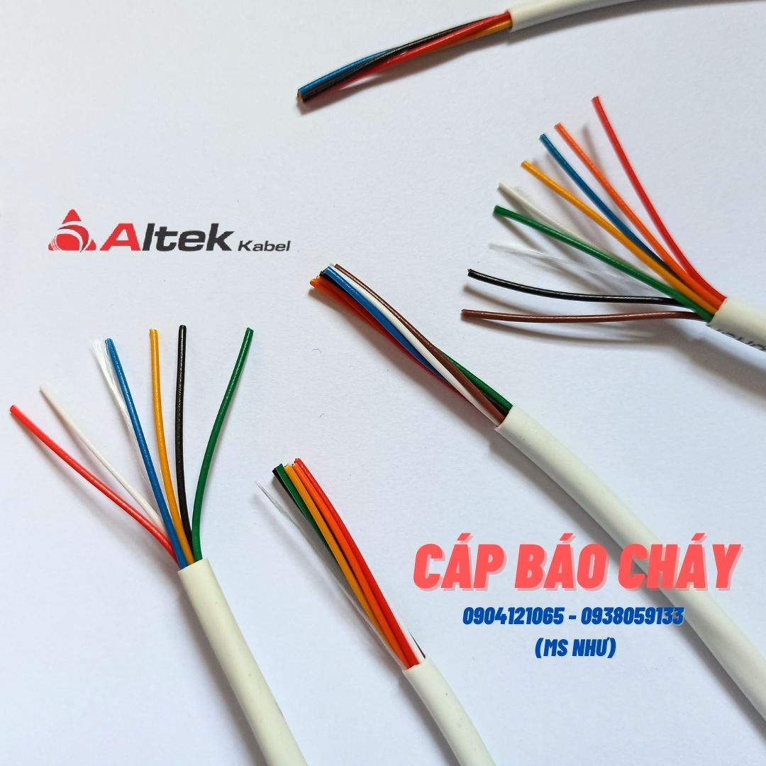 Cáp báo cháy 4/6/8 lõi x 0.22mm điện áp 500 volt, 200m/ cuộn