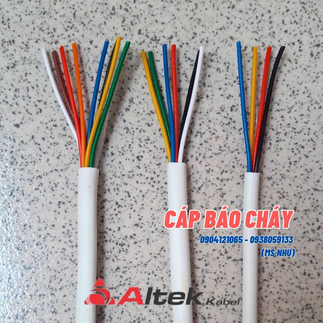 Cáp báo cháy 4/6/8 lõi x 0.22mm điện áp 500 volt, 200m/ cuộn