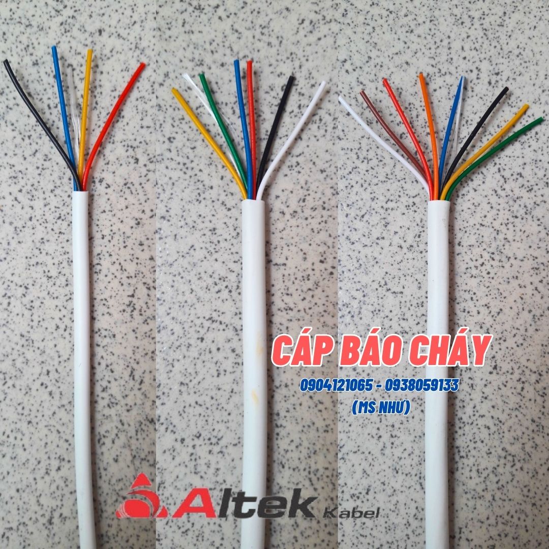 Cáp báo cháy 4/6/8 lõi x 0.22mm điện áp 500 volt, 200m/ cuộn