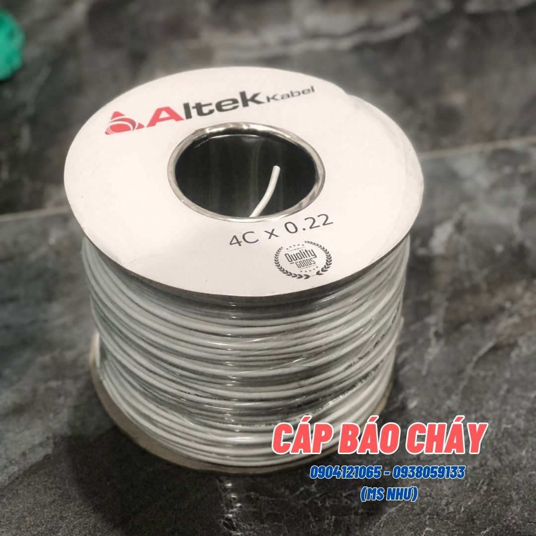 Cáp báo cháy 4/6/8 lõi x 0.22mm điện áp 500 volt, 200m/ cuộn