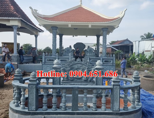 Lan can đá nhà mồ - Bán lắp đặt mẫu lan can đá khu nhà mồ, khu lăng mộ