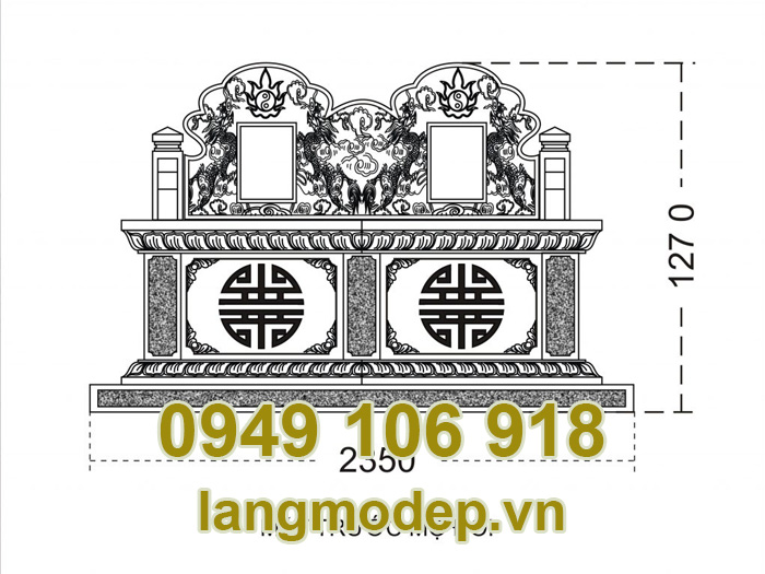 Kích thước làm mộ đá theo phong thuỷ năm 2023