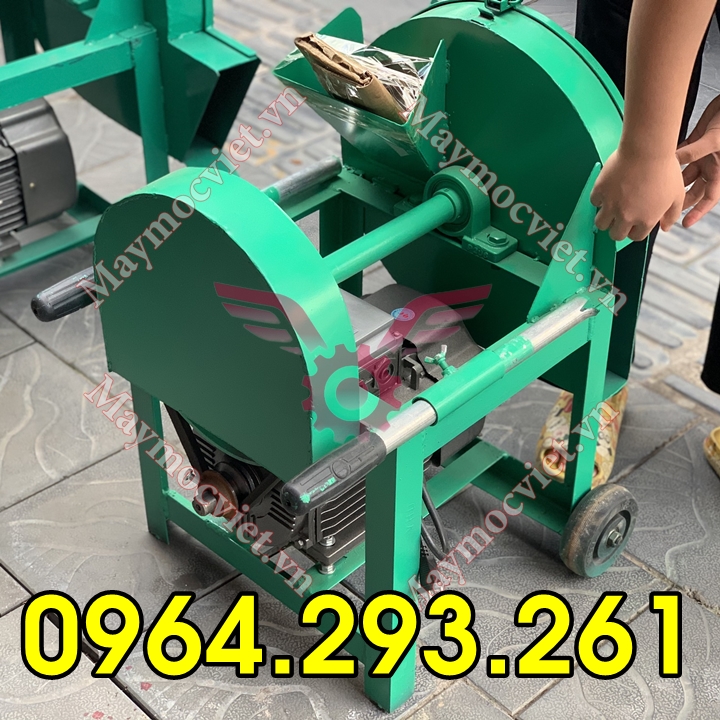 Máy thái thuốc làm dược liệu, máy băm cây thuốc có bánh xe di chuyển